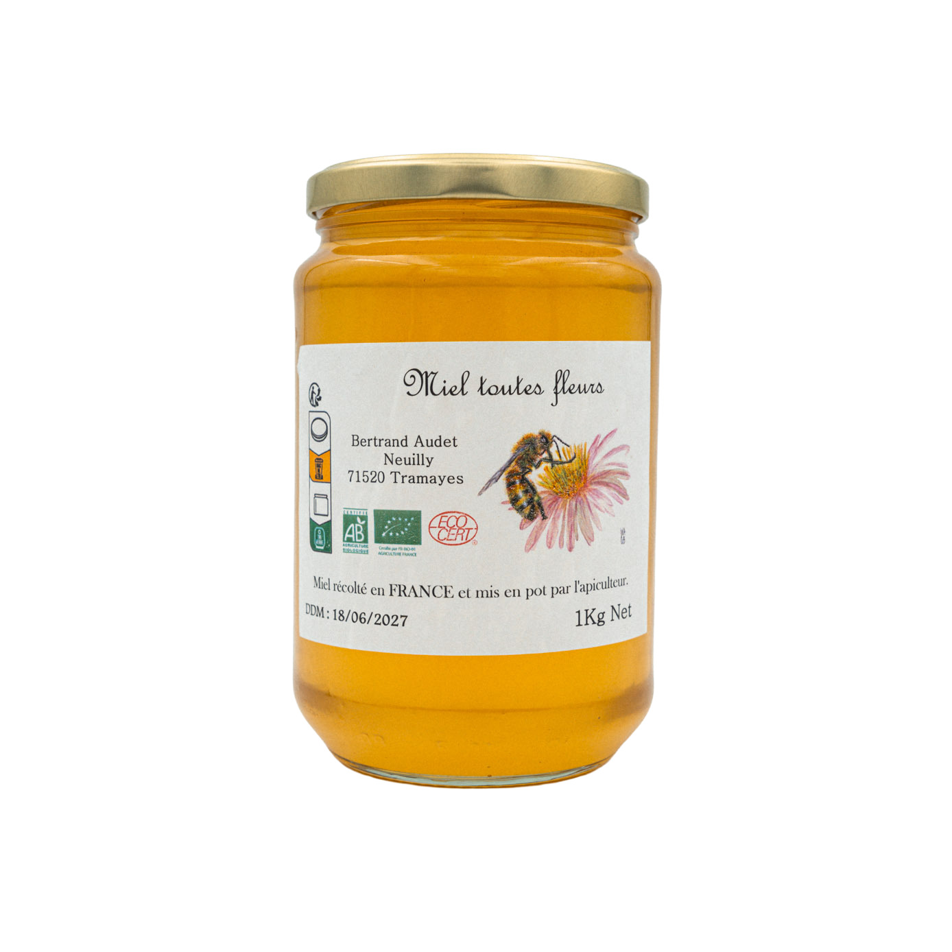 Miel toutes fleurs BIO*